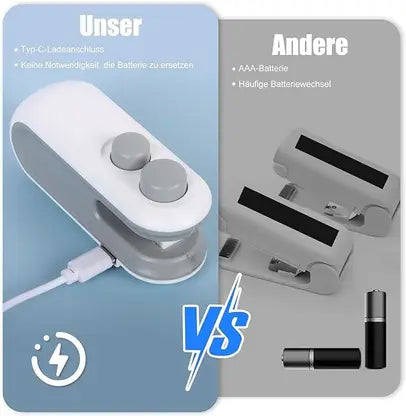 Mini Seal Machine, 2 in 1 USB Rechargeable Magnetic Heat Sealing Machine Manual Vacuum Bag Sealer