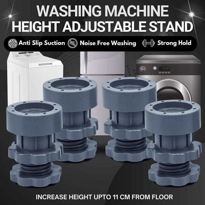 Washing Machine Footpads Adjustable Height  | Anti vibration pad (Pack Of 4)