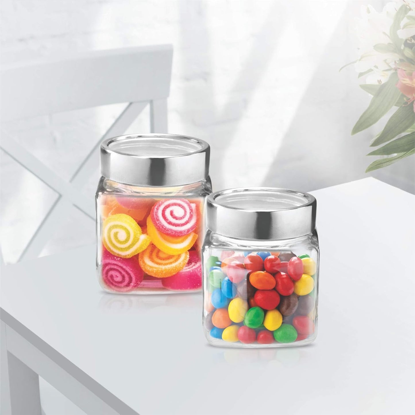 Milton Cube Storage Glass Jar, Set of 6, 180 ml Each, Transparent, BPA Free, Storage Jar