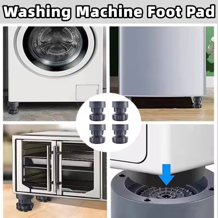 Washing Machine Footpads Adjustable Height  | Anti vibration pad (Pack Of 4)