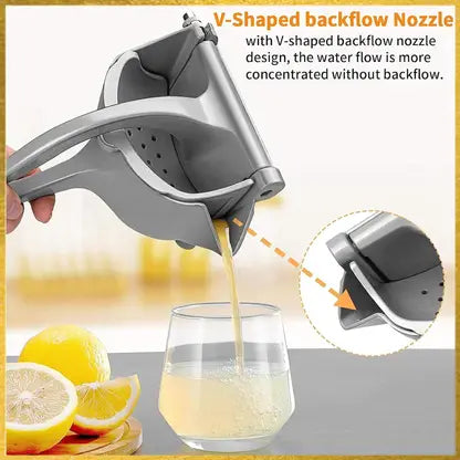 Aluminium Hand Squeezer Heavy Duty Manual Fruit Press Squeezer Fruit Juice Extractor Hand Juicer  (Silver)