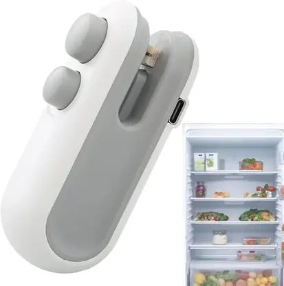 Mini Seal Machine, 2 in 1 USB Rechargeable Magnetic Heat Sealing Machine Manual Vacuum Bag Sealer