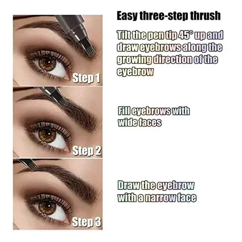Eyebrow Pen Waterproof 4 Points Long Lasting - (BUY 1 GET 1 FREE)