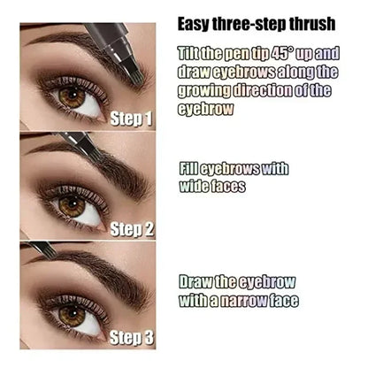 Eyebrow Pen Waterproof 4 Points Long Lasting - (BUY 1 GET 1 FREE)