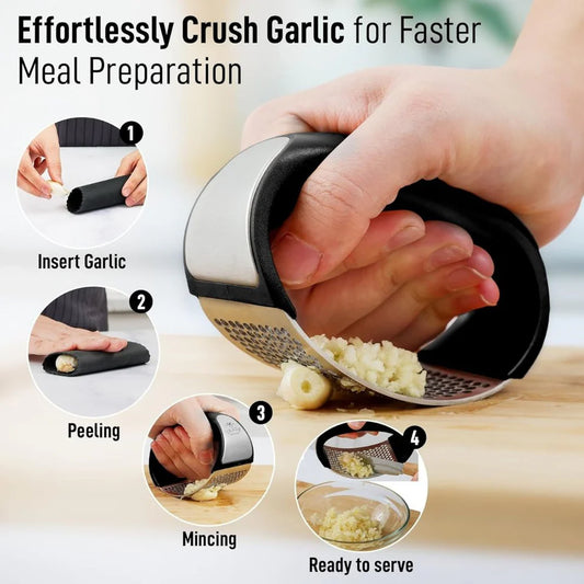 Stainless Steel Garlic Crusher