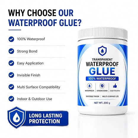 Transparent Waterproof Glue + Free Brush © ( BUY 1 GET 1 FREE )