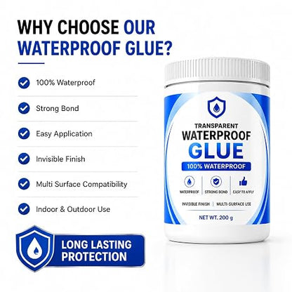 Transparent Waterproof Glue + Free Brush © ( BUY 1 GET 1 FREE )