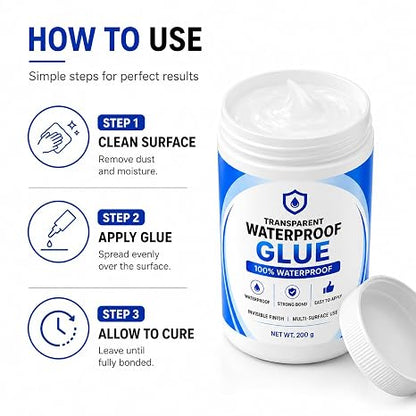 Transparent Waterproof Glue + Free Brush © ( BUY 1 GET 1 FREE )