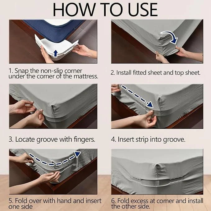 Smart Bed Sheet Holder Straps - Adjustable Corner Clips
