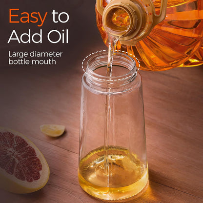 Oil Sprayer for Cooking, 2 in 1 Oil Dispenser Bottle for Kitchen