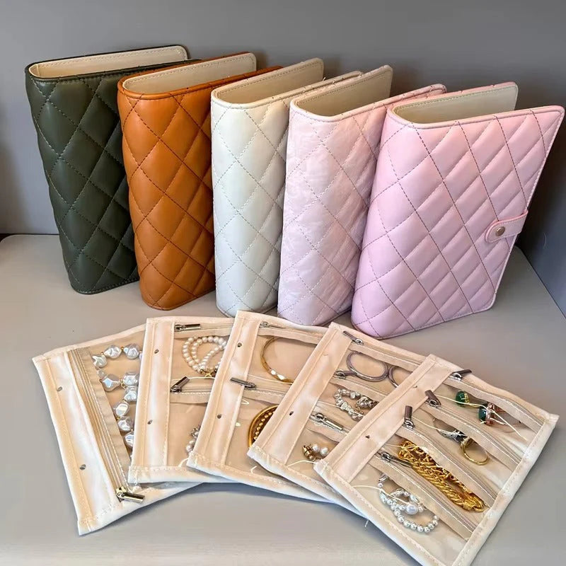 Luxury Portable Leather Jewelry Storage Book | Elegant, Secure & Take It Everywhere