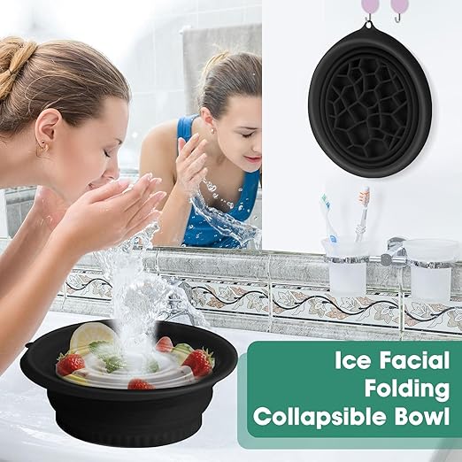 Ice Face Therapy Bowl – Collapsible Silicone for Skin Tightening & Glow