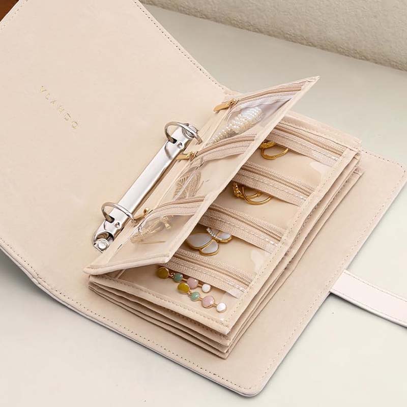 Luxury Portable Leather Jewelry Storage Book | Elegant, Secure & Take It Everywhere