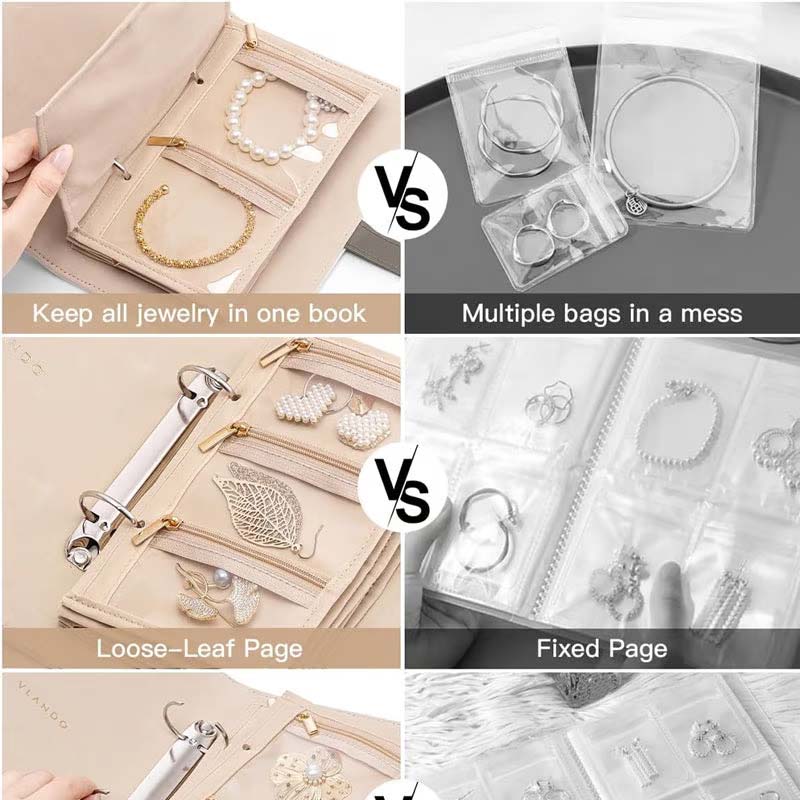 Luxury Portable Leather Jewelry Storage Book | Elegant, Secure & Take It Everywhere