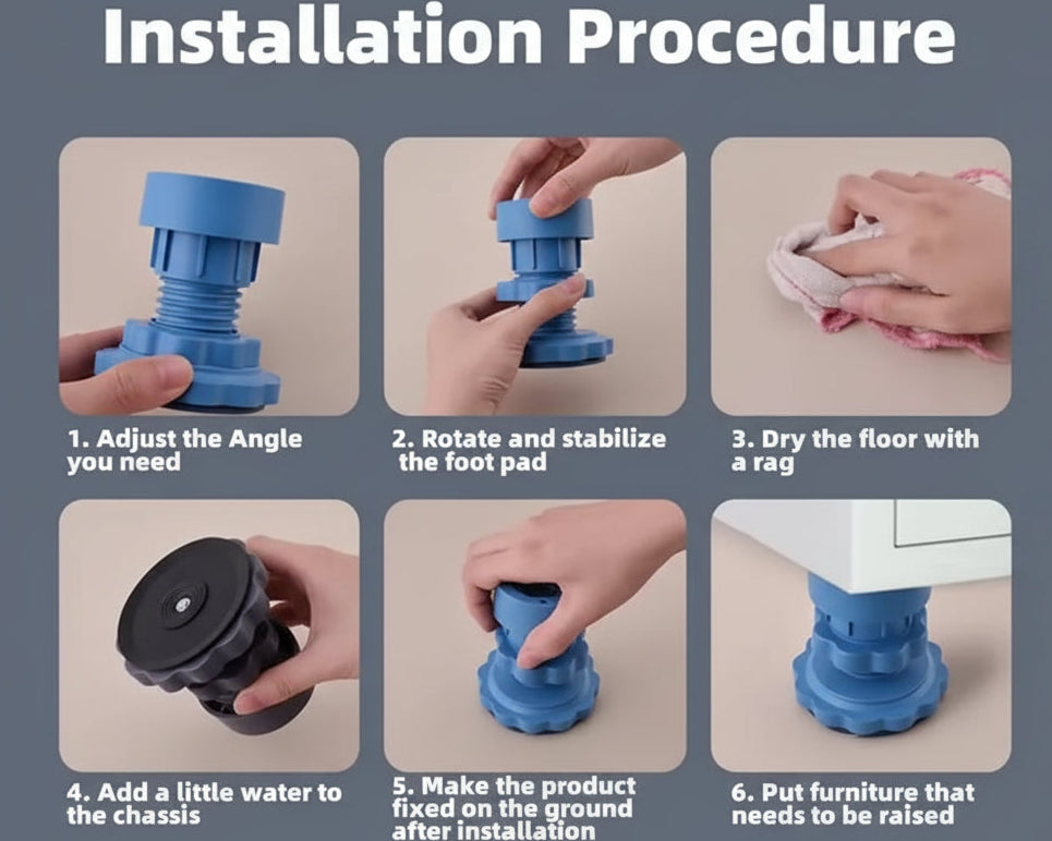 Washing Machine AntiVibration Foot Pads (Pack of 4)