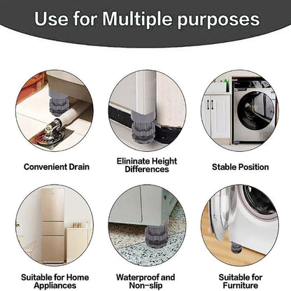 Washing Machine Footpads Adjustable Height  | Anti vibration pad (Pack Of 4)