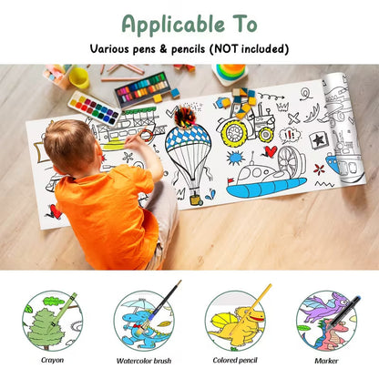 Kids Coloring Drawing Roll ( Buy 2 Get 2 Free ) 30 * 300 Cm