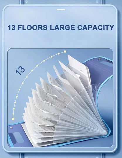 Portable 13 Layer File Folder Bag