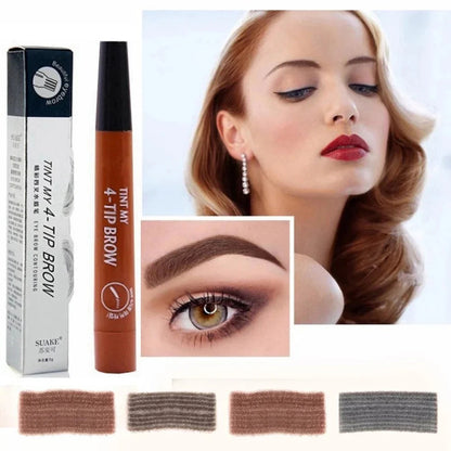 Eyebrow Pen Waterproof 4 Points Long Lasting - (BUY 1 GET 1 FREE)