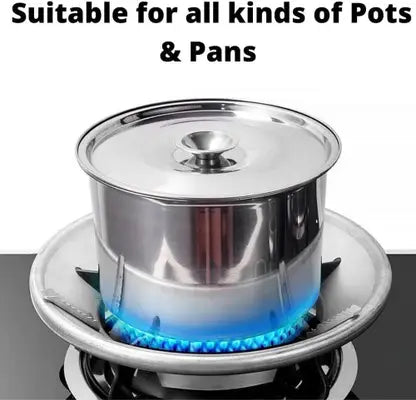 Gas Saver Stand Jali Ring Fire 5 kg Roaster  (Silver)