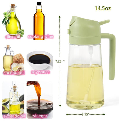 2 in 1 - Portable Sprayer Oil Dispenser - 500ml