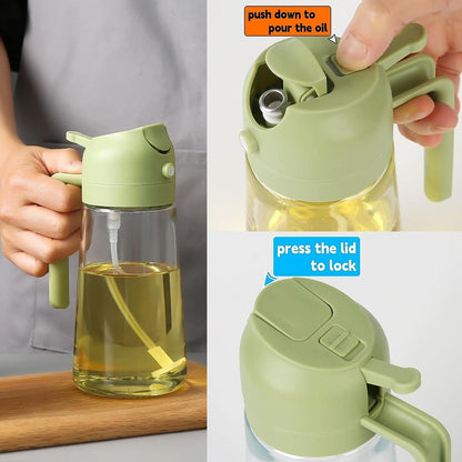 2 in 1 - Portable Sprayer Oil Dispenser - 500ml