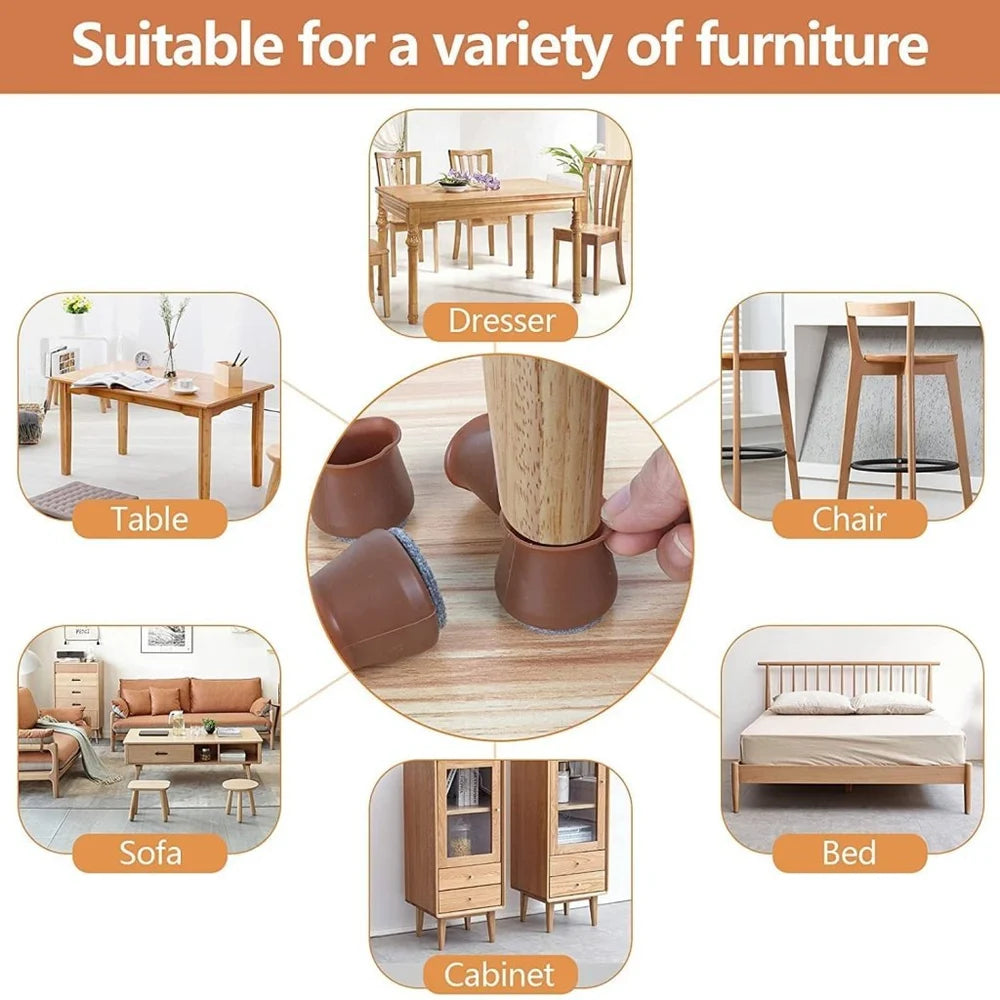 Chair Leg Floor Protectors- Easy movement & No more floor scratches