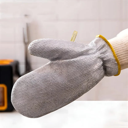 Ultimate Bamboo Fiber Wire Dishwashing Gloves - Tough Kitchen Scrubber (2-Pack)